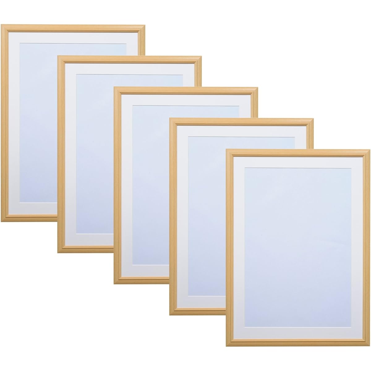 Hakuba [Bulk Purchase Set] HAKUBA Wooden Picture Frame Set of 5 FW-04 A3 Novi Natural AMZFW4-NT5A3N