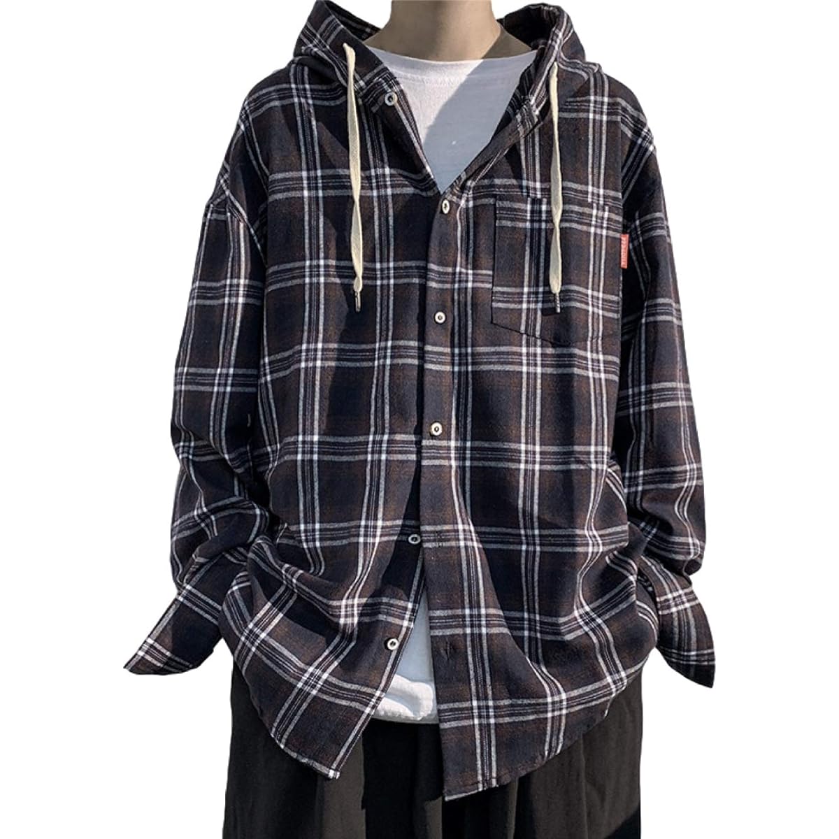 [BN1 Select] Parka Men's Shirt Check Large Size Long Sleeve 5 Sizes 3 Colors