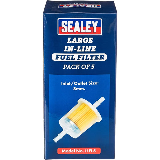 SEALEY ILFL5 Large inline fuel filter 5 packs