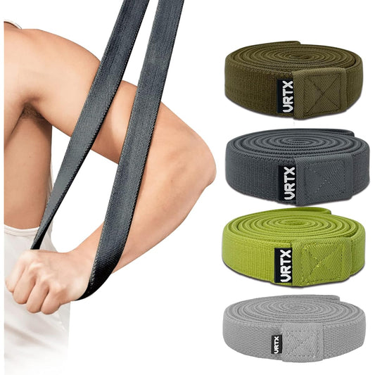 VRTX Mesh Resistance Band Set - Stretchy and weighted exercise bands with durable and comfortable interior weave technology for full body training, physical therapy, yoga, and more