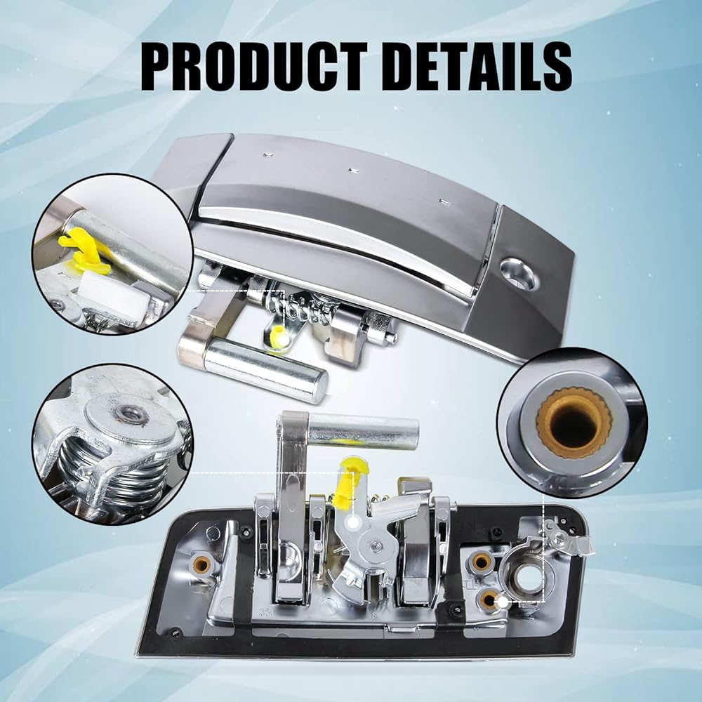 WZTepeng Left driver and right-handed seat side exterior door handle kit pair replacement for pair replacement 2003-2009 Nissan 350Z exchange 80607-CD41E 80606-CD01E 80607-CD40B 80607-CD40E Silver