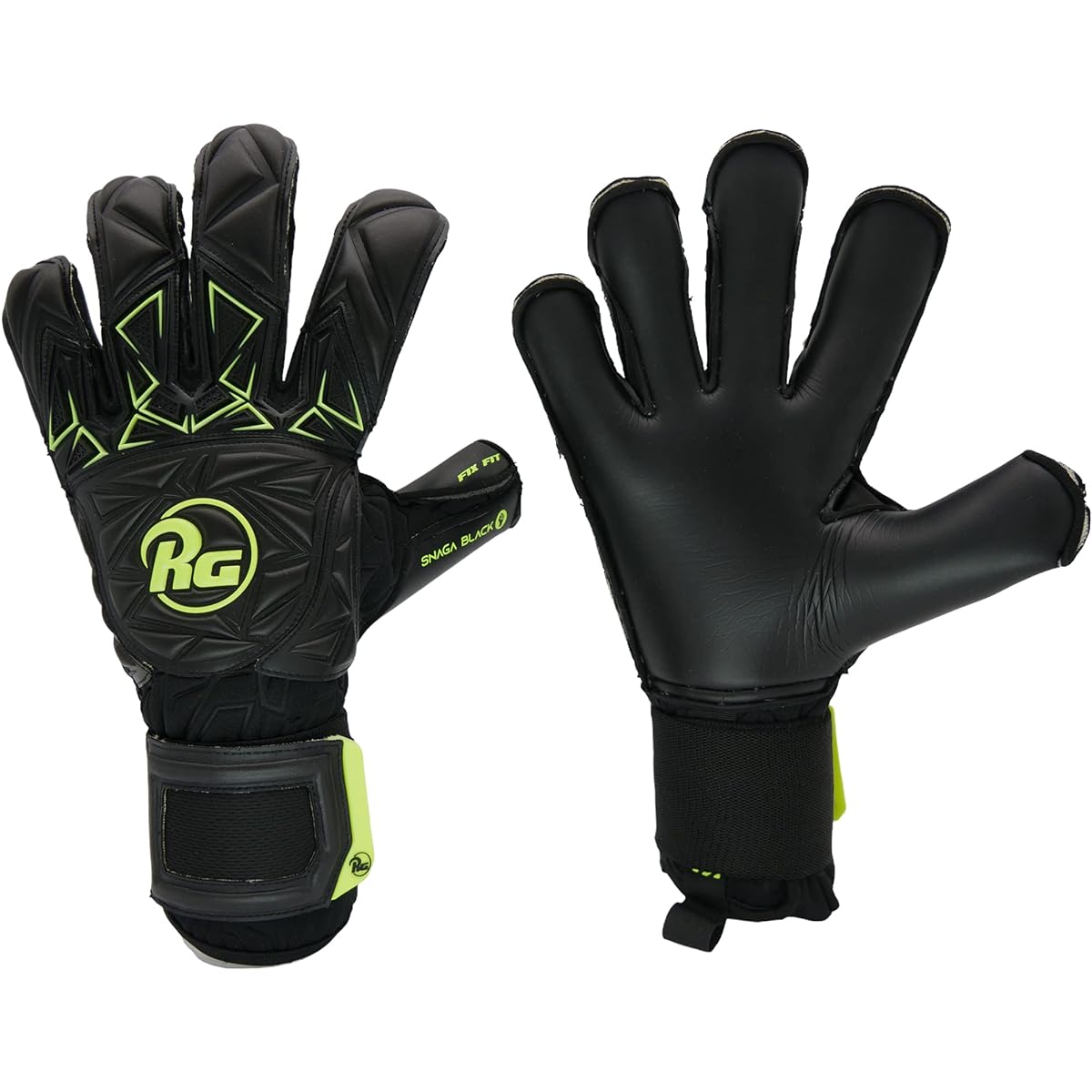 Regular (R.G.) RG Goalkeeper Gloves High Model Snaga Black 2022 Snaga Black Contact Black Grip S Black 22