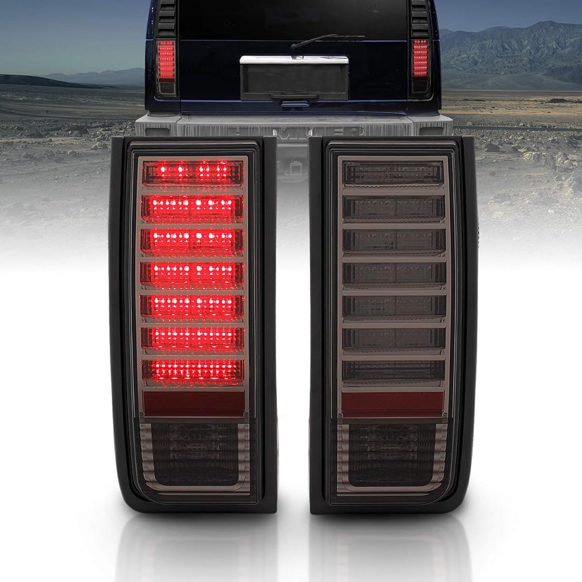 AMERILITE Smoke replacement LED tail light HUMMER H2 -passenger seat and driver's seat side