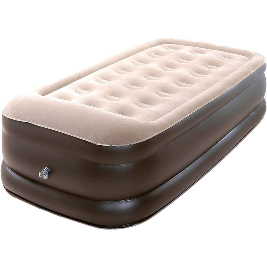 Vita Electric Air Bed Air Mat for Single Person or Guest, Electric Inhalation Type, Approximately 90 Seconds, Single Brown