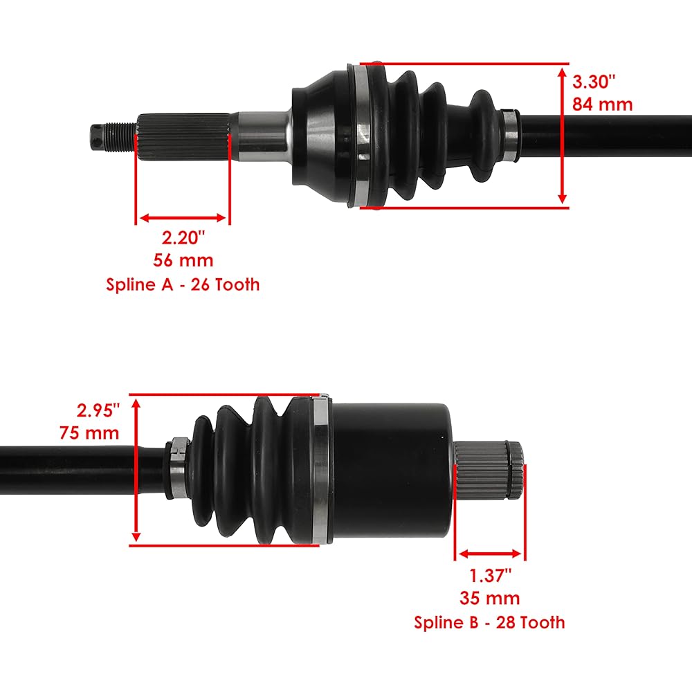 Caltric Rear Right/Left Complete CV Joint Axle Polaris 13333233 1590476