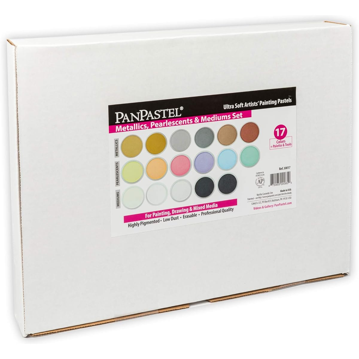 PanPastel 30817 Metallic & Pearl & Medium 17 color set 318460