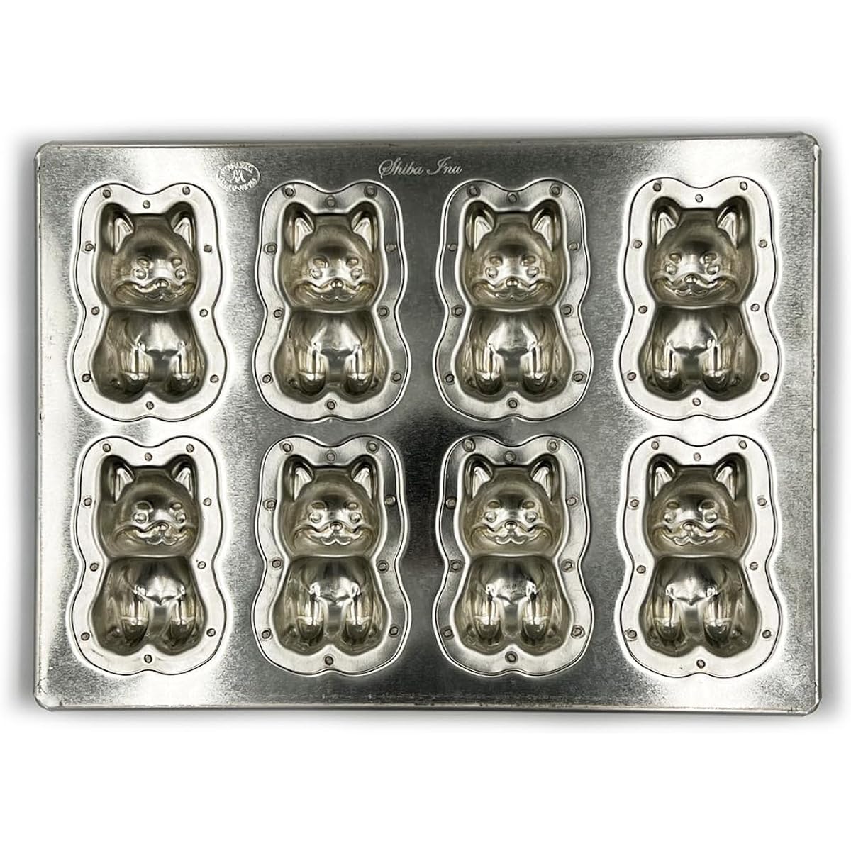 Matsunaga Seisakusho Silicone Processed Silver Shiba Inu Wankichi Top Plate 8P