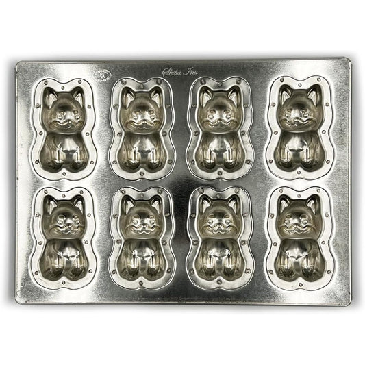 Matsunaga Seisakusho Silicone Processed Silver Shiba Inu Wankichi Top Plate 8P
