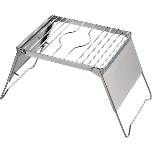 CAPTAIN STAG Trivet Dripper Grill Stand Dripper Stand Height Adjustable in 6 Levels Comes with Windshield and Storage Bag UF-35/UF-38