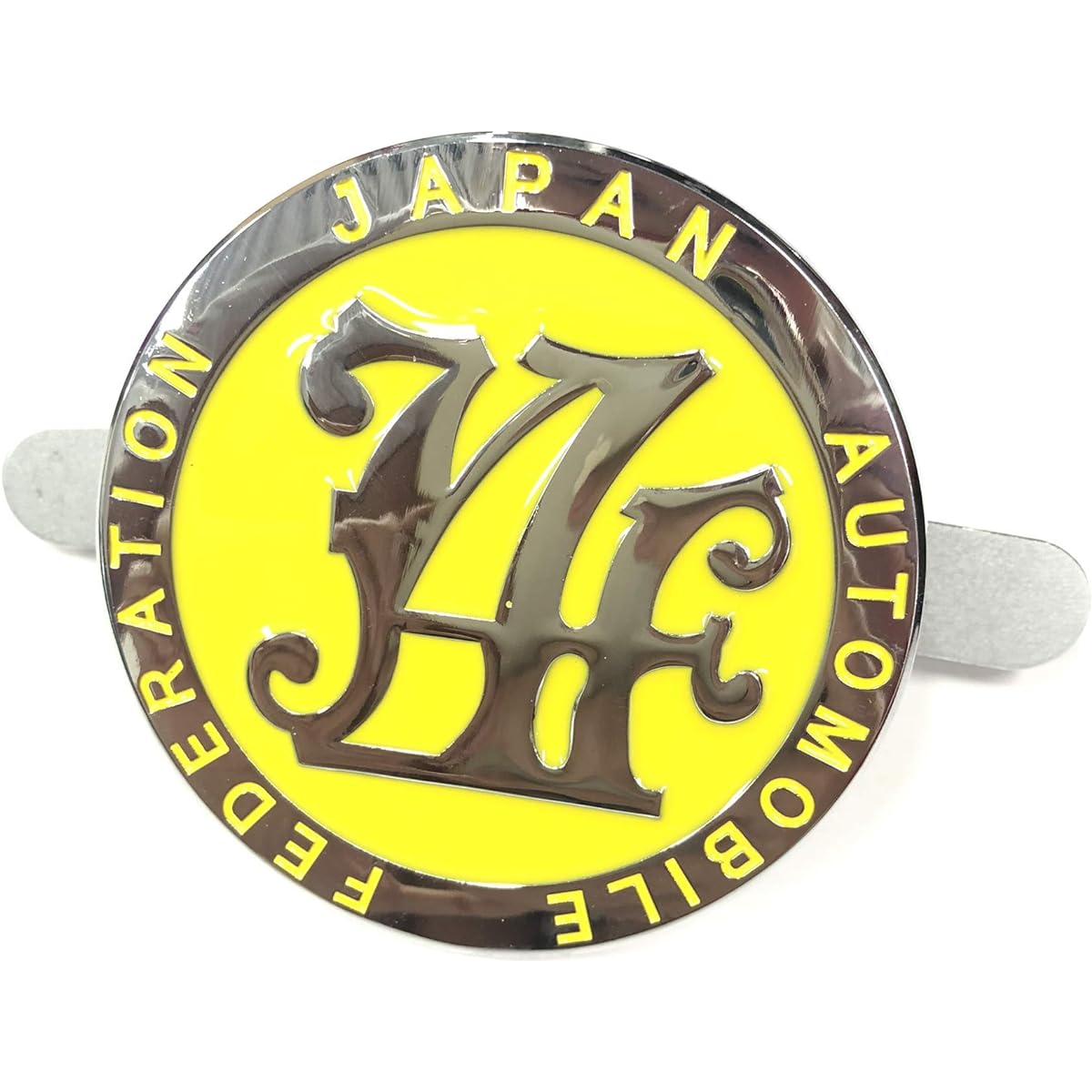 YELLOW JAPAN Automobile Federation JDM JAF Metal Emblem Badge All Car Compatible Front Grill