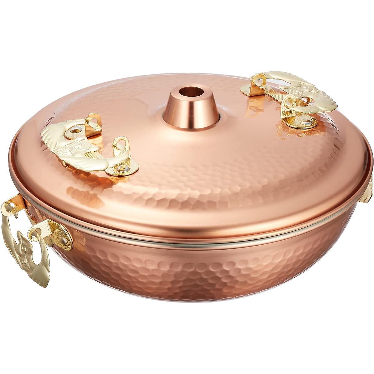 Pearl Metal Made in Japan Pure Copper Shabu Shabu Pot 26cm [For Gas Fire Only] HB-1790