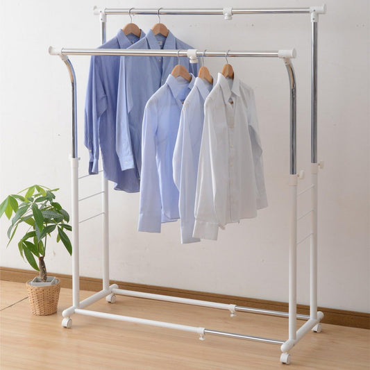 YAMAZEN Hanger Rack Double Telescoping Off-White YBH-WCS(OW)