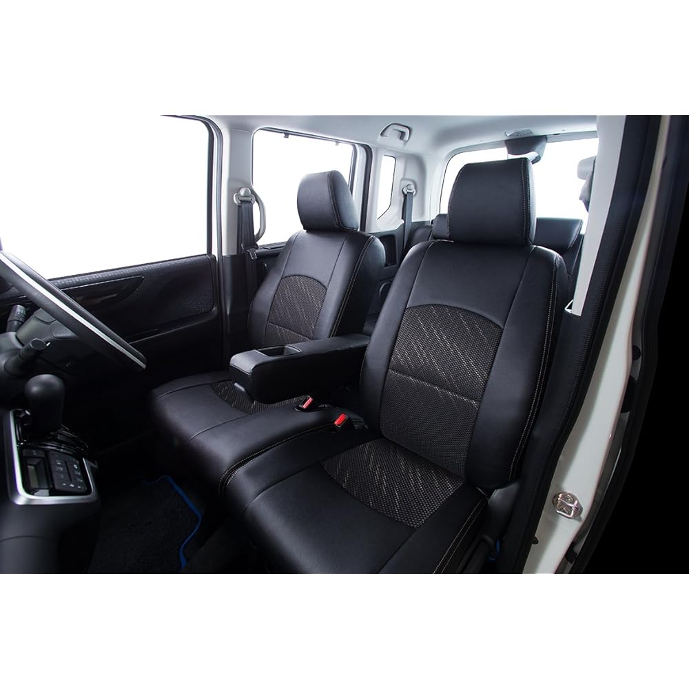 Clazzio Seat Cover Serena C26 Series Late Clazzio Cool Black x Tan Beige Style EN-0575 [17ENC0575KT]