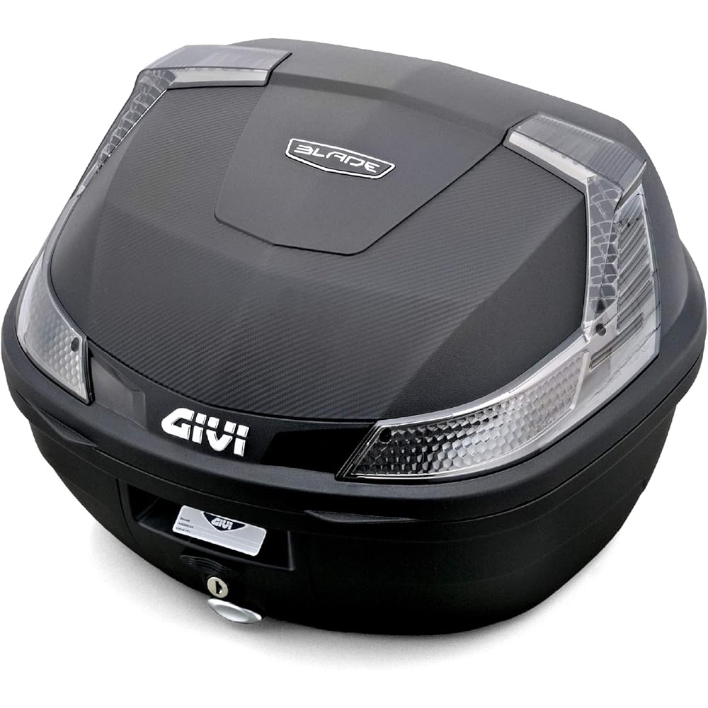 GIVI Motorcycle Rear Box Monolock 37L BLADE Series B37NT Unpainted Black Smoke Lens 78038