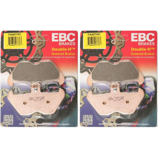 EBC Double H Sit Metal Brake Pad FA407HH (2 packs -2 rotors)