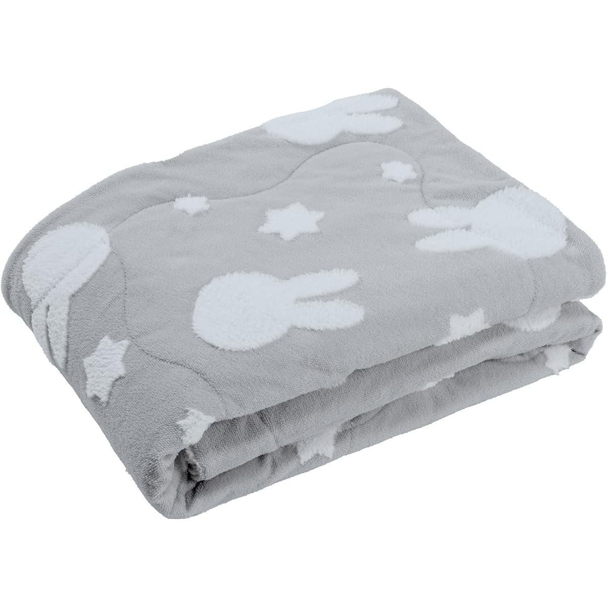 Nishikawa Miffy Quilt Bette Single Washable Silhouette Shell & Star Pattern Skin Comforter Sleep Time Dick Bruna DB3662 Gray FE03803030