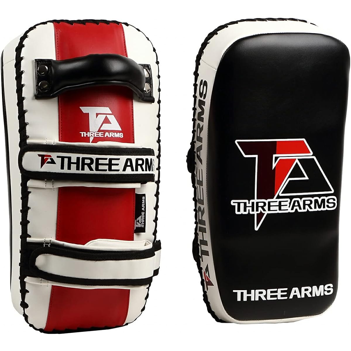 THREE ARMS Kick Mitts Set of 2 (Free Size/Adult) Absorbs Strong Kick (Mitt Hitting/Kickboxing/Karate/Martial Arts) 3 Arms