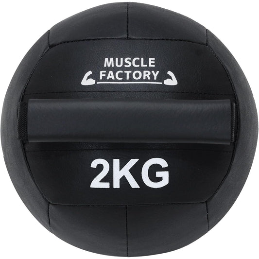 MUSCLE FACTORY Kettleball Kettlebell Medicine Ball 2kg 3kg 5kg 8kg 10kg 12kg 15kg Soft Type Ball Wide Handle Aerobic Exercise Training Baseball Soccer Ball Game Soft Kettlebell Equipment Weight Core Endurance Muscle Muscle Training Track and Field Home G