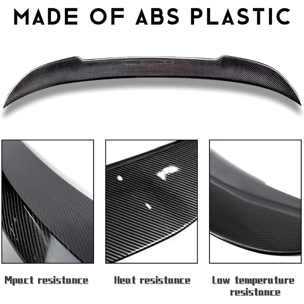 AURAROAD Rear Spoiler 2011-2021 DODGE CHARGER RT SRT SRT Helcat Style Trunks Poofler 4 Door Sedan Charger Rear Spoiler (Carbon Fiber Style)