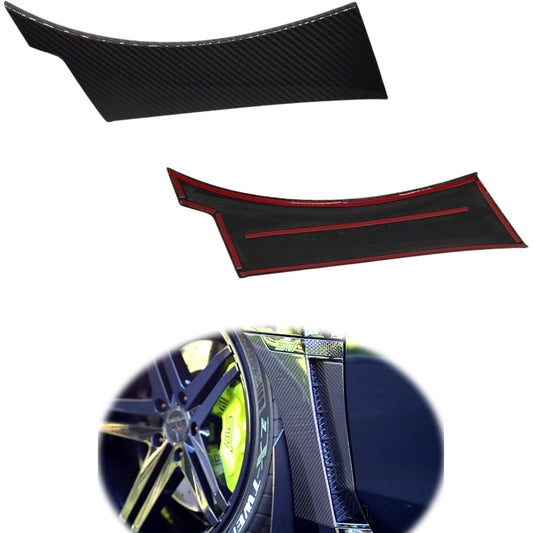 GOGOCARBON Carbon Fiber Fender Overlay Trim Cover Compatible with Subaru WRX STI VAB/WRX S4 VAG 2015-2021 Real Dry Carbon Lightweight Strong UV Clear Coating 3K Twill Exterior (2pcs/pair)