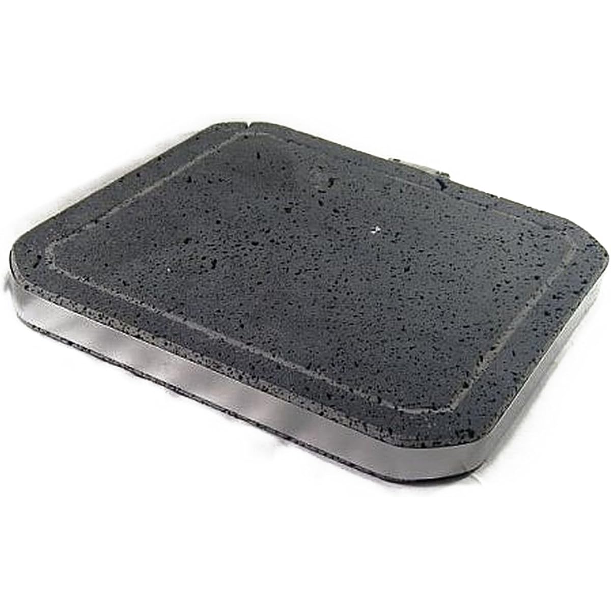 Mihiro "Highly durable grooved lava plate" 23 x 23 x 3 cm thick, made of black Genbu