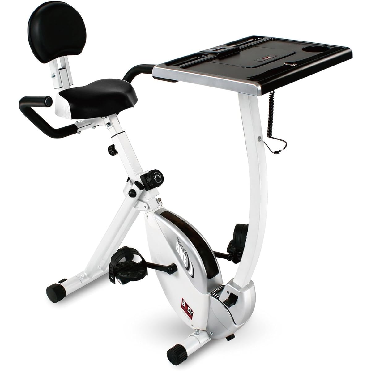 Body Sculpture BODY SCULPTURE Fitness Bike Desktop Bike with Drink Holder & Book Stand Aerobic Exercise Lower Body Muscle Training Space Saving Storage Remote Work TKS51HM001