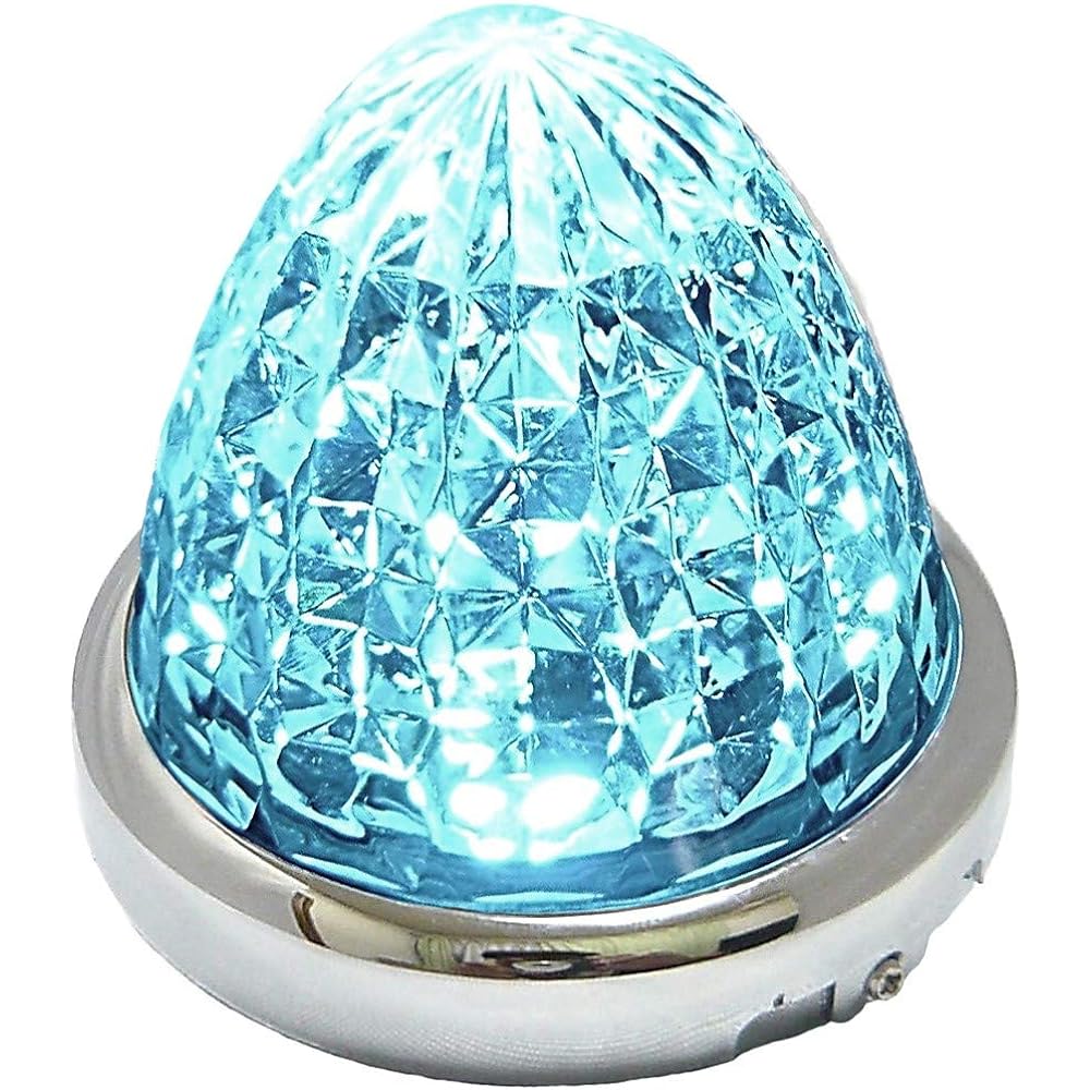 Customize 24V Truck LED Marker Lamp Side Marker 8-sided Crystal Cut Specification 16LED General Purpose Set of 10 Blue/Yellow/Red/White/Green Various Colors (Yellow Custom Color)
