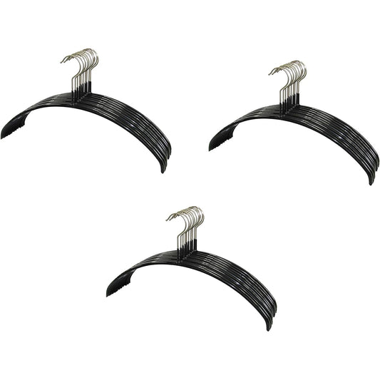 Mawa Non-Slip Hanger Human Body Hanger Made in Germany Set of 30 Black 111504