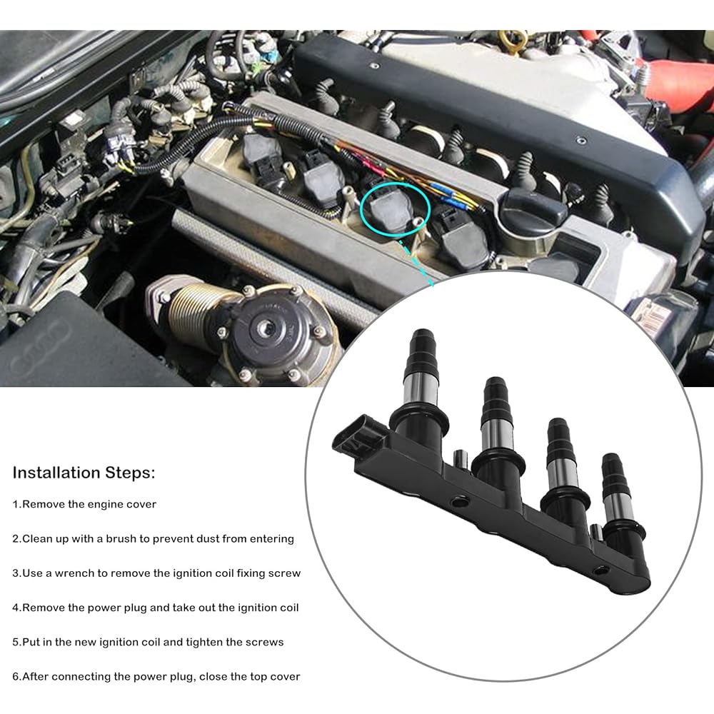 Ignition Coil Pack Chevrolet Cruise Sonic AVEO Aveo5 Pontiac G3 G3 G3 G3 2012 2015 2015 2015 2016 2017 1.6L 1.6L 1.8L L4 Coil Changing OE# 25186687 UF620 C164C1646 CM