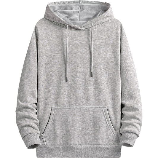 [EASTEMPO] Men's Parka, Spring, Brushed Lining, Long Sleeve, Pullover, Thick, Stylish, Plain, Loose, Large Size