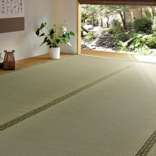 Hagiwara Igusa Overlay Carpet Green 6 tatami mats between housing complexes (approx. 255x340cm) Double weave Water repellent "Bizen"