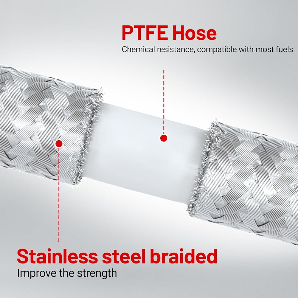 EVIL ENERGY 4AN PTFE Fuel Line Kit an4 E85 Fuel Hose Line 10 Feet