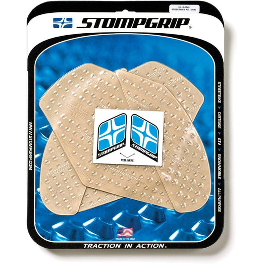 STOMPGRIP 55-3012 ZX-10R Traction Pad Tank Kit VOLCANO Clear