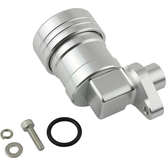 POSH Motorcycle Supplies Billet Rear Master Tank Type 2 Straight Silver NSR50 NSR80 NSF100 500057-13