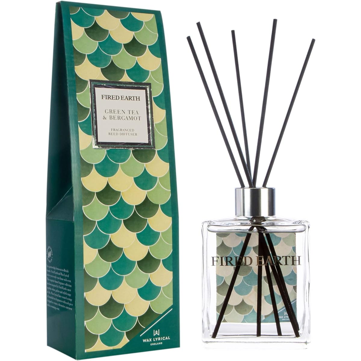 WAX LYRICAL FIRED EARTH Diffuser 180ml Green Tea & Bergamot