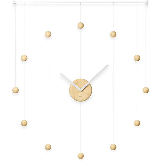 [Official] Umbra Clock Wall Clock White/Natural W13 x D66 x H10cm HANGTIME 21015535668