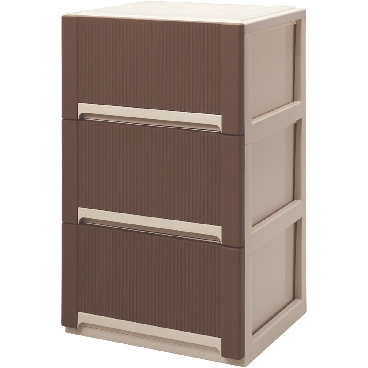 Sanko Plastic 3 deep clothing storage Aura Width 50 x Depth 44.7 x Height 84.6 cm Brown