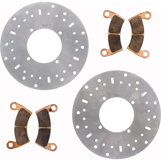 Race Driven Front Brake Rotor Disc & Brake Pads for Polaris Ranger Sportsman ACE 325 900 SP Crew XP EV EPS 500 570 700