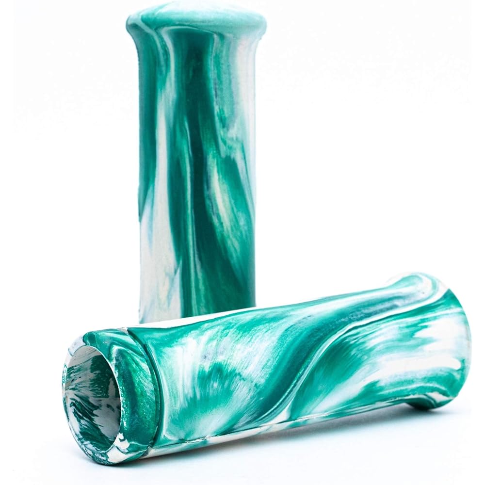 Marble grip white green for Harley 1 inch nice motorcycle