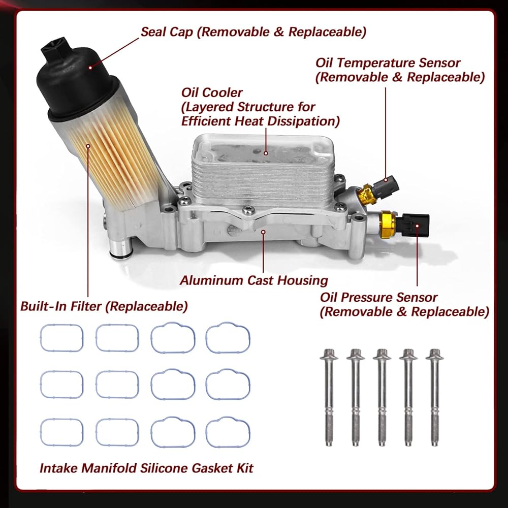 HIGH SOAR 926-876 68105583AF Aluminum oil filtering housing engine oil adapter assembly 2011-2017 Chrysler Challenger Jeep RAM 1500 3.6L 926-959