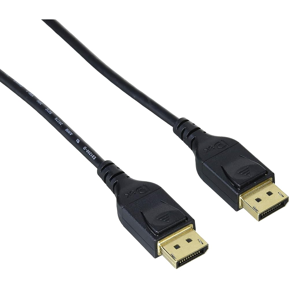 ELECOM Display Port Cable 1m [4K8K Compatible] DisplayPort to DisplayPort ver1.4 CAC-DP1410BK