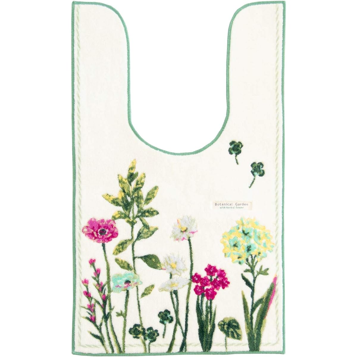 OKA Toilet Mat Botanical Garden Green Approx. 105cm x 63cm Ear Length (Plant Natural) 4548622371512