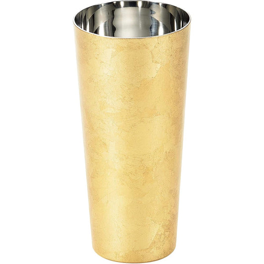 Lacquer Double Tumbler 350ml Foil Pilsner Cup Diameter 7.1cm x Height 15cm Made in TSUBAME
