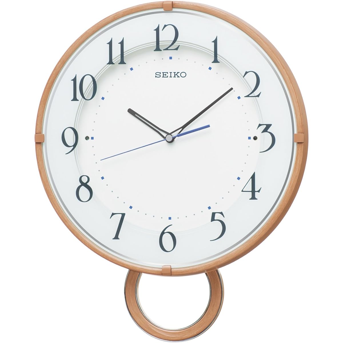 Seiko Clock Wall Clock Radio Analog Decorative Pendulum Light Brown Wood Grain Pattern PH206A SEIKO