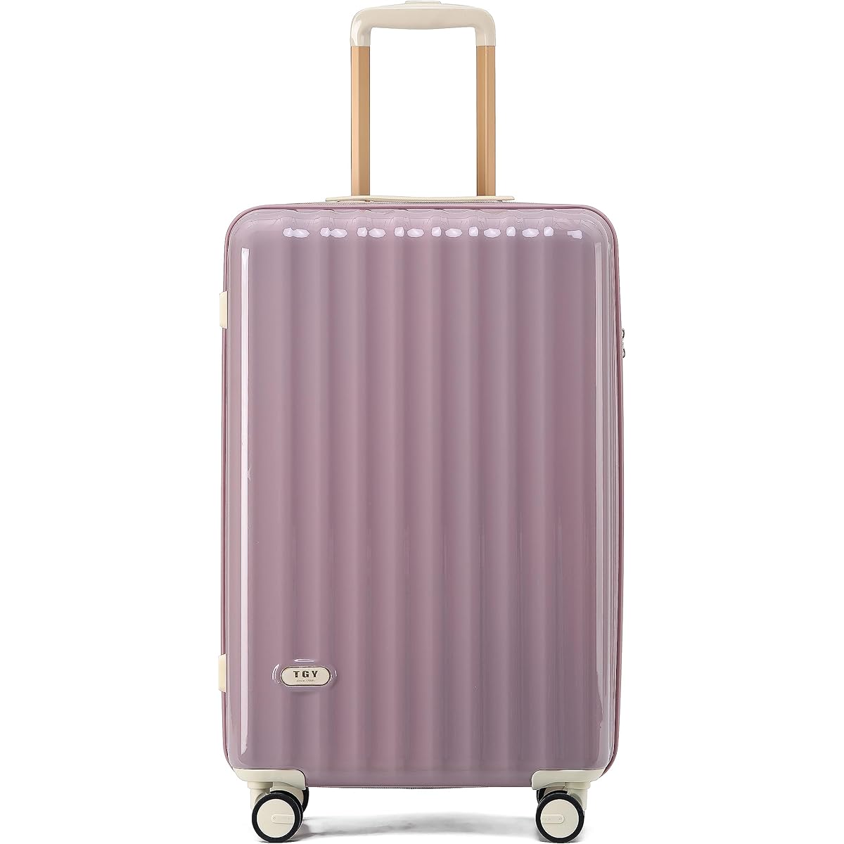 [GGQAAA] New Technology Second Generation Suitcase Carry Case Zipper Frame TSA Lock Carry-on Light Cute S Size (Brown)