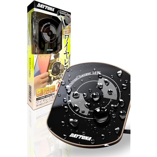 Daytona Motorcycle Wireless Charger Qi Standard Compatible 15W iPhone/Android Compatible Waterproof Thin 16079
