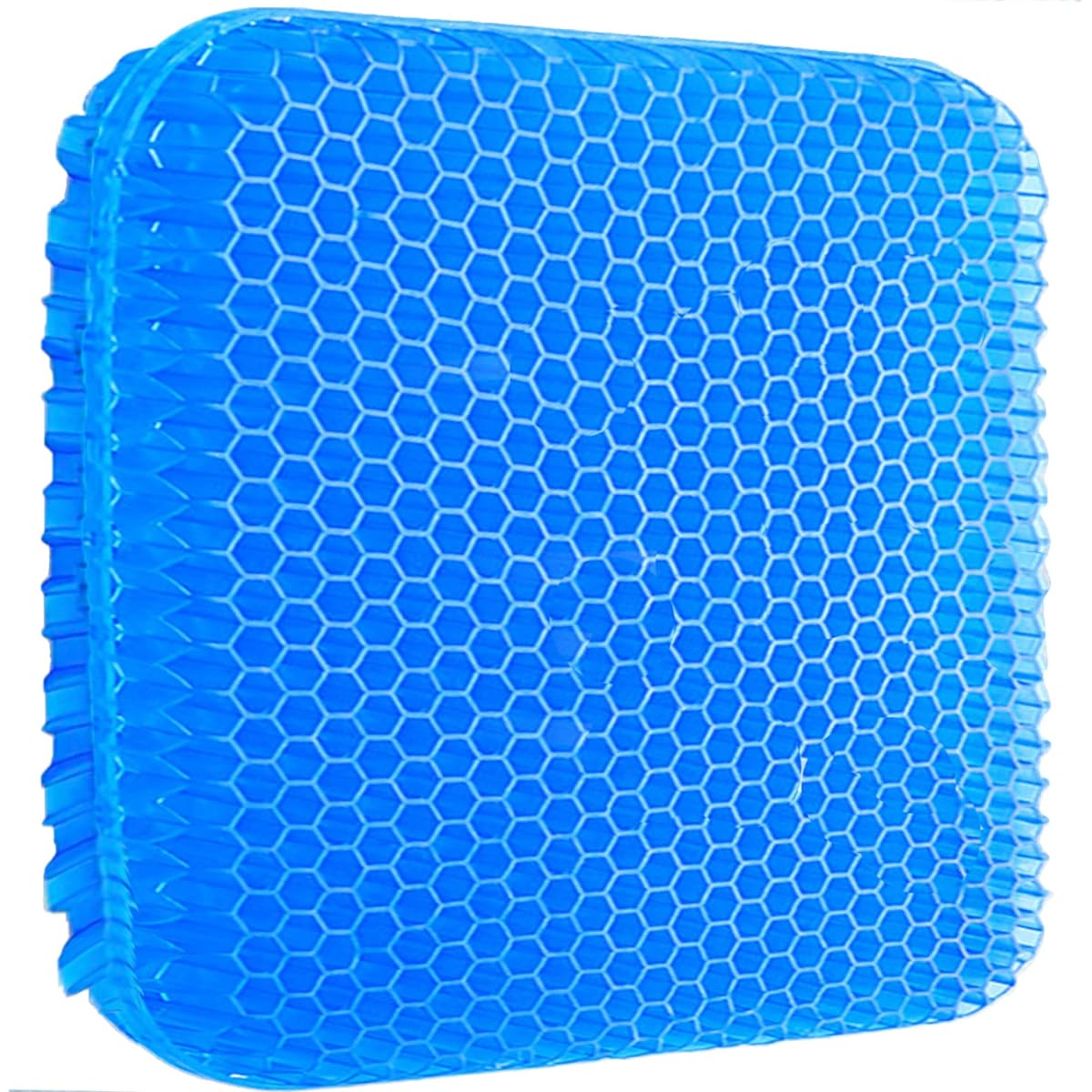 Gel cushion, double layer honeycomb structure, cushion, breathable, non-stuffy, comfortable to sit on, working from home, telework, office, summer, winter, washable cover included (L4)