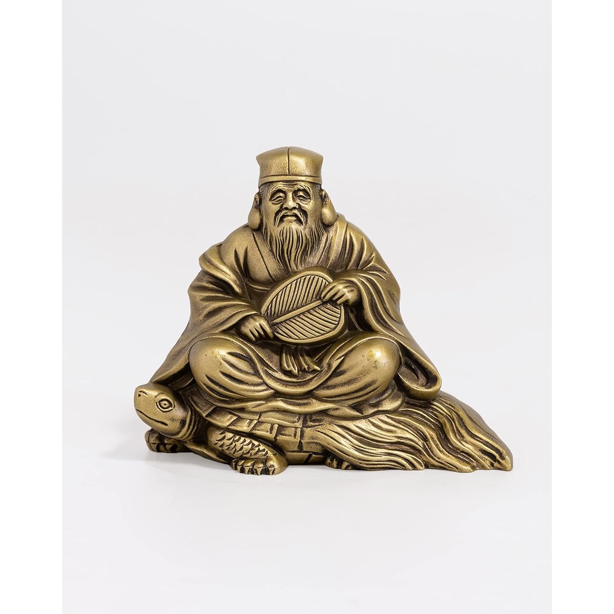 Seven Lucky Gods of Good Luck, Jurojin, Silky Gold, Buddhist sculptor: Hideun Makita, original model_old beauty, Buddha statue, ornament, Takaoka Copperware (Jurojin 7F)