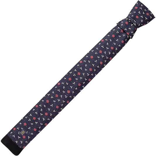 Kuo Kendo Bamboo Sword Bag Genuine Cotton Dragonfly Pattern 3 Pieces Navy Blue FT33N