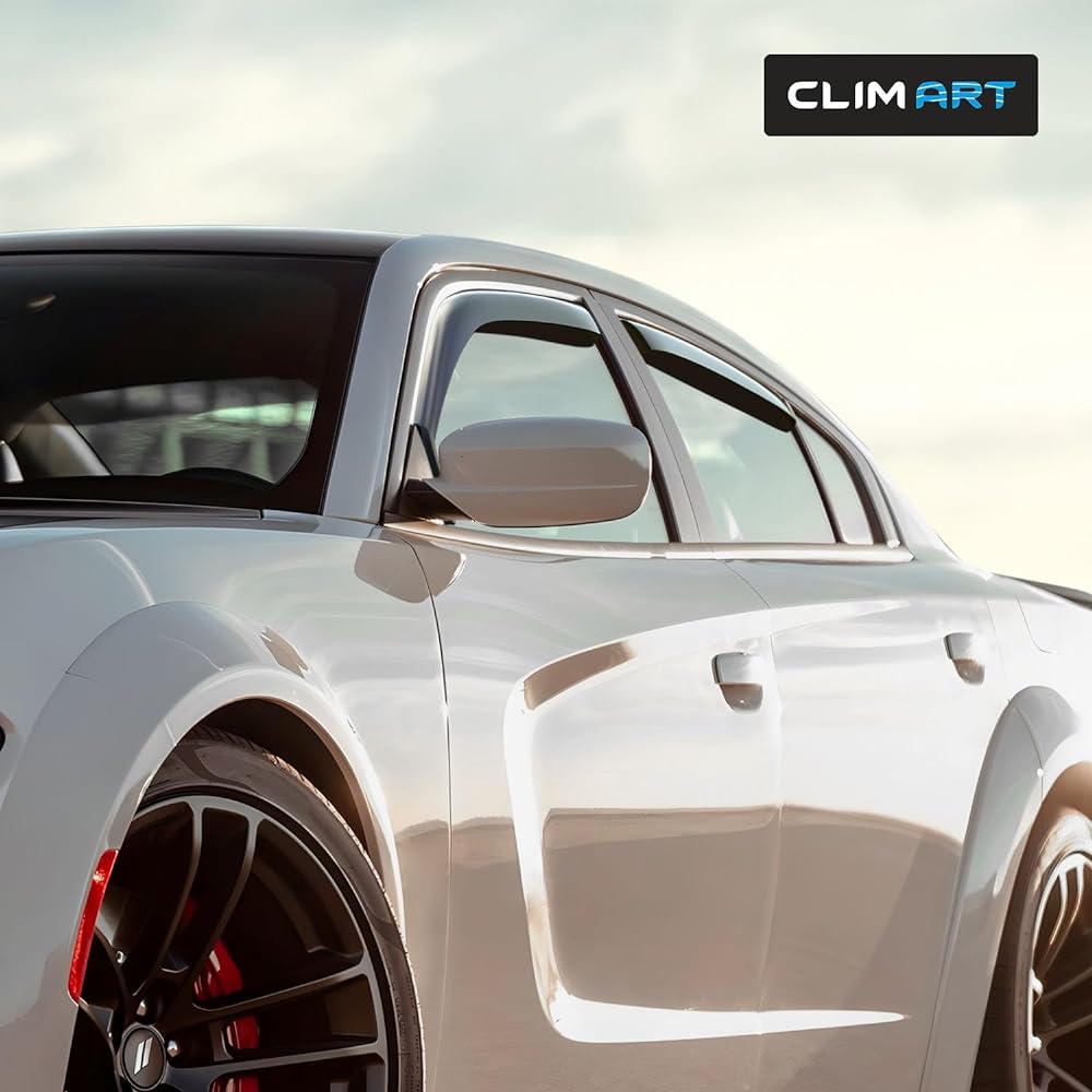 CLIM ART Inchannel Inchannel Incredible Rainguard DODGE CHARGER 2011-2024 Original Window Deflet Vent Window Vent Deflet 4 -611289